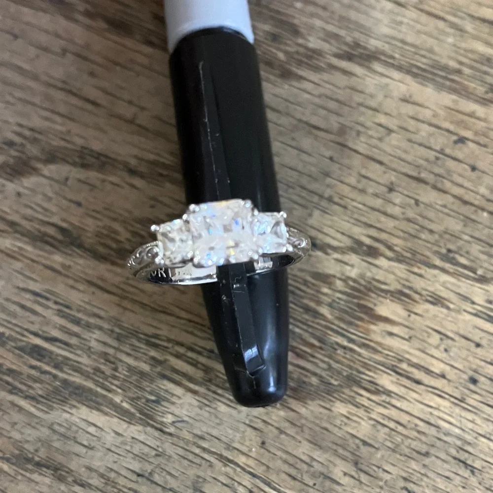 Tacori Ring. Cubic Z. 925 Sterling Silver. - Picture 2 of 6